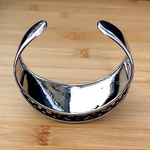 $224 All Sterling Estate Cuff 61gr. Marked K*925 China - Picture 6 of 9